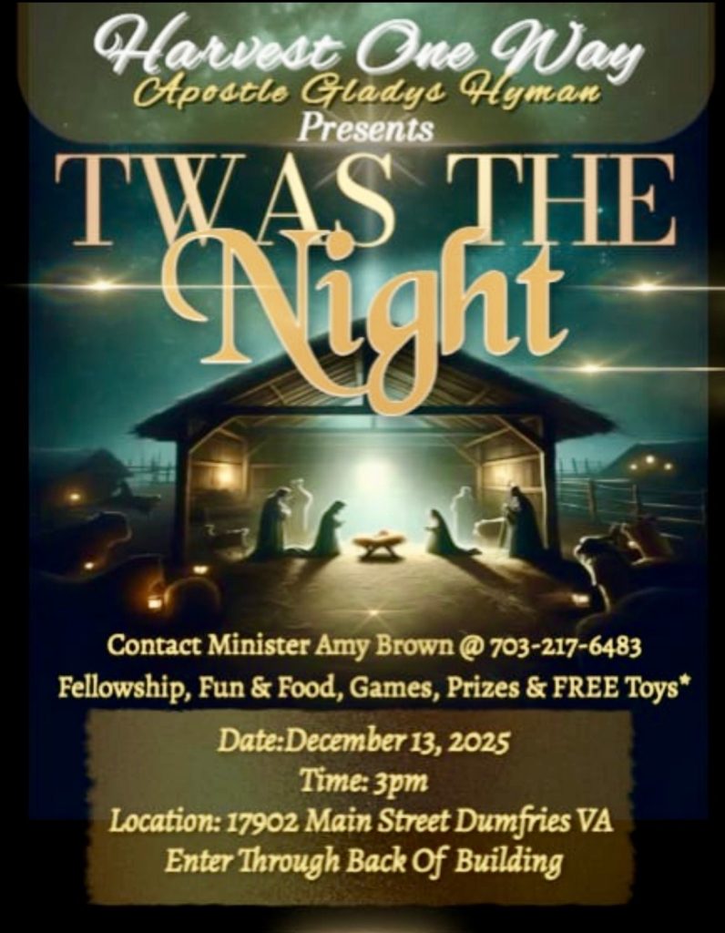 Flyer of the Christmas Program from HOW, "Twas the Night"